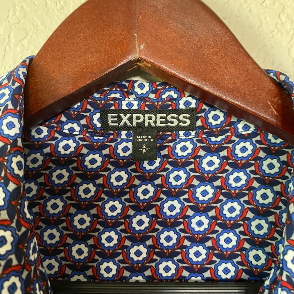 Express Flower Pattern Western Style Button Down … - image 5